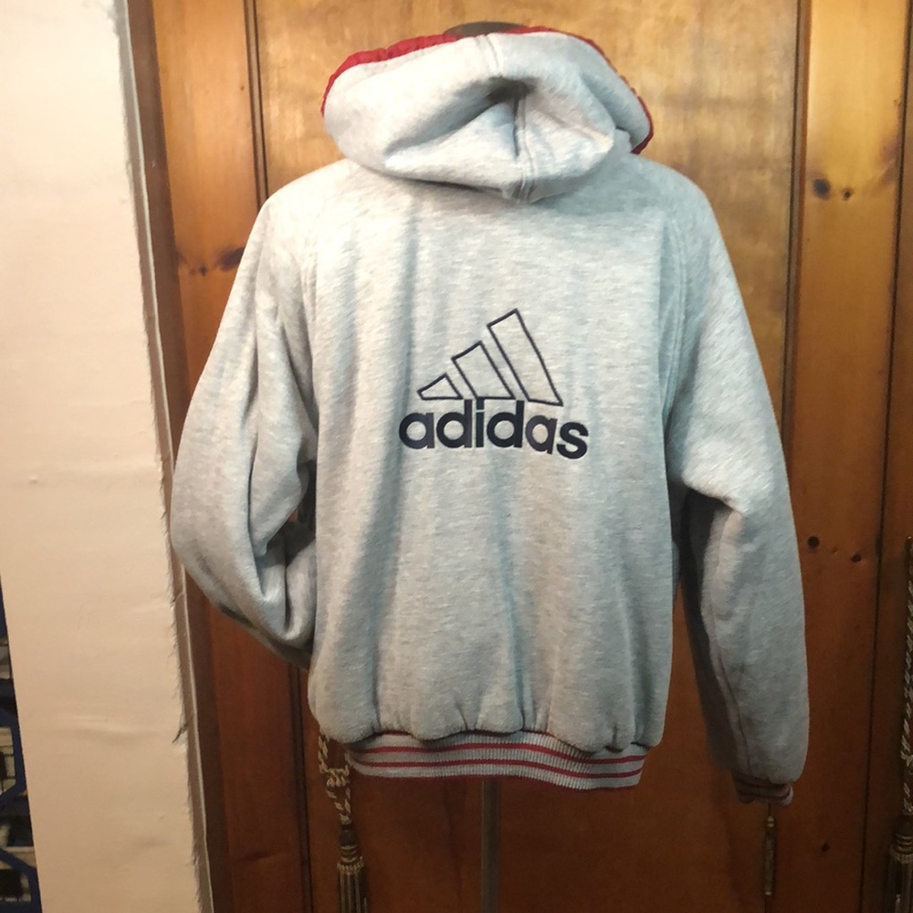 Reversible Adidas Fleece/Nylon Jacket. Size XL. - Picture 6 of 6